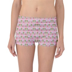Floral Pattern Reversible Boyleg Bikini Bottoms by SuperPatterns