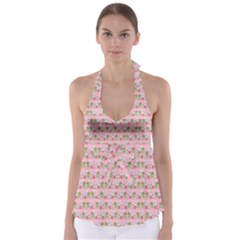 Floral Pattern Babydoll Tankini Top by SuperPatterns