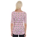 Floral Pattern Wide Neckline Tee View2