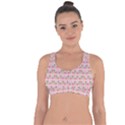 Floral Pattern Cross String Back Sports Bra View1