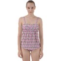 Floral Pattern Twist Front Tankini Set View1