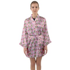 Floral Pattern Long Sleeve Kimono Robe by SuperPatterns