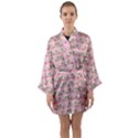 Floral Pattern Long Sleeve Kimono Robe View1