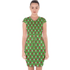 Christmas Tree Capsleeve Drawstring Dress  by patternstudio
