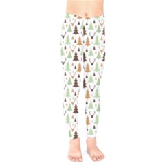 Reindeer Christmas Tree Jungle Art Kids  Legging by patternstudio