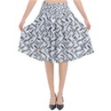 Wavy Intricate Seamless Pattern Design Flared Midi Skirt View1