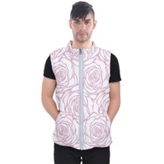 Pink Peonies Men s Puffer Vest by NouveauDesign