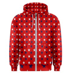 Patriotic Red White Blue Usa Men s Zipper Hoodie by Celenk