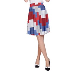Texture Textile Surface Fabric A-line Skirt by Celenk