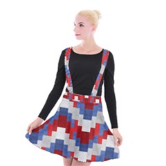 Texture Textile Surface Fabric Suspender Skater Skirt by Celenk
