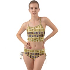 Textile Texture Fabric Material Mini Tank Bikini Set by Celenk