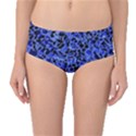 Texture Structure Electric Blue Mid-Waist Bikini Bottoms View1