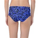 Texture Structure Electric Blue Mid-Waist Bikini Bottoms View2