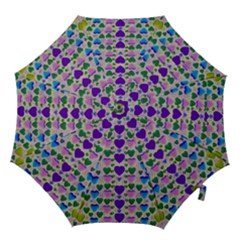 Love In Eternity Is Sweet As Candy Pop Art Hook Handle Umbrellas (medium) by pepitasart