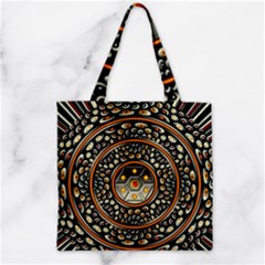 Dark Metal And Jewels Zipper Grocery Tote Bag by linceazul