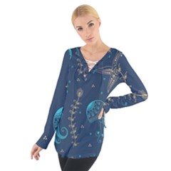 Arabesque Vintage Graphic Nature Tie Up Tee by Bigfootshirtshop