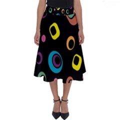 Abstract Background Retro 60s 70s Perfect Length Midi Skirt by Celenk