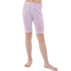 Marble Background Texture Pink Kids  Mid Length Swim Shorts by Celenk
