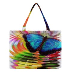 Blue Morphofalter Butterfly Insect Medium Tote Bag by Celenk