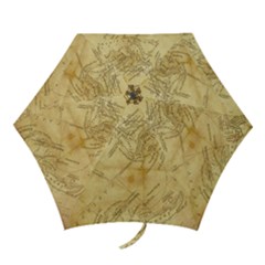 Vintage Map Background Paper Mini Folding Umbrellas by Celenk