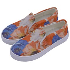 Texture Fabric Textile Detail Kids  Canvas Slip Ons by Celenk