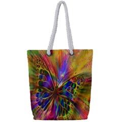 Arrangement Butterfly Aesthetics Full Print Rope Handle Tote (small) by Celenk