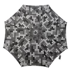 Tetris Camouflage Urban Hook Handle Umbrellas (large) by jumpercat