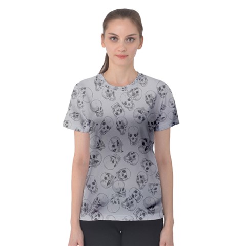A Lot Of Skulls Grey Women s Sport Mesh Tee by jumpercat
