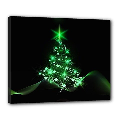Christmas Tree Background Canvas 20  X 16  by BangZart