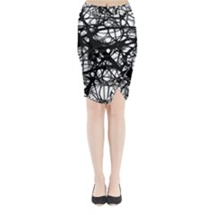 Neurons Brain Cells Brain Structure Midi Wrap Pencil Skirt by BangZart