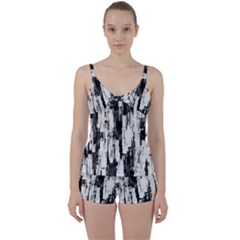 Pattern Structure Background Dirty Tie Front Two Piece Tankini by BangZart