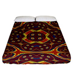 Geometric Pattern Fitted Sheet (king Size) by linceazul