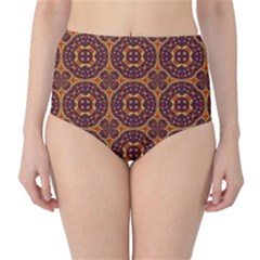 Geometric Pattern High-waist Bikini Bottoms by linceazul