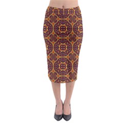 Geometric Pattern Midi Pencil Skirt by linceazul