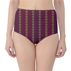 Geometric Pattern High-waist Bikini Bottoms by linceazul
