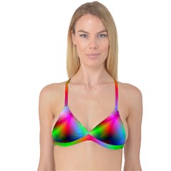 Course Gradient Background Color Reversible Tri Bikini Top by BangZart