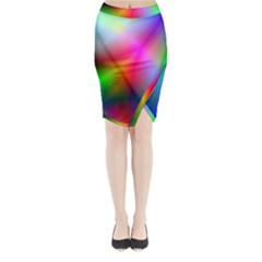 Course Gradient Background Color Midi Wrap Pencil Skirt by BangZart