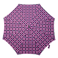 Pattern Pink Squares Square Texture Hook Handle Umbrellas (small) by BangZart