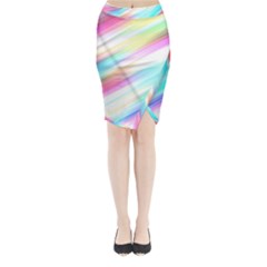 Background Course Abstract Pattern Midi Wrap Pencil Skirt by BangZart