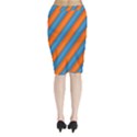 Diagonal Stripes Striped Lines Midi Wrap Pencil Skirt View2