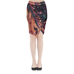 Abstract Wallpaper Images Midi Wrap Pencil Skirt by BangZart