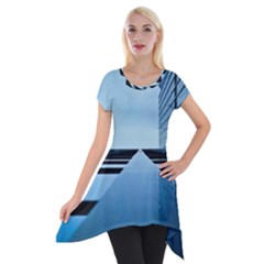 Architecture Modern Building Facade Short Sleeve Side Drop Tunic by BangZart