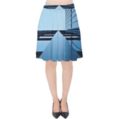 Architecture Modern Building Facade Velvet High Waist Skirt by BangZart