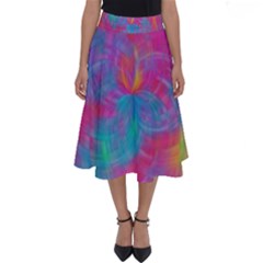 Abstract Fantastic Fractal Gradient Perfect Length Midi Skirt by BangZart