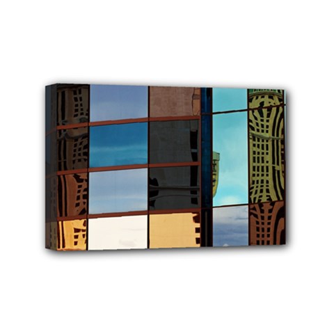 Glass Facade Colorful Architecture Mini Canvas 6  X 4  by BangZart