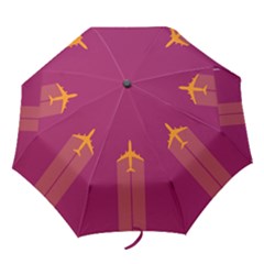 Airplane Jet Yellow Flying Wings Folding Umbrellas by BangZart
