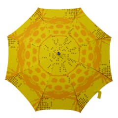 Texture Yellow Abstract Background Hook Handle Umbrellas (small) by BangZart