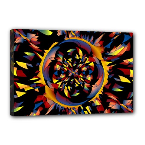 Spiky Abstract Canvas 18  X 12  by linceazul