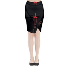Ship Space Spaceship Midi Wrap Pencil Skirt by BangZart
