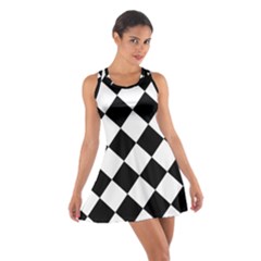 Grid Domino Bank And Black Cotton Racerback Dress by BangZart